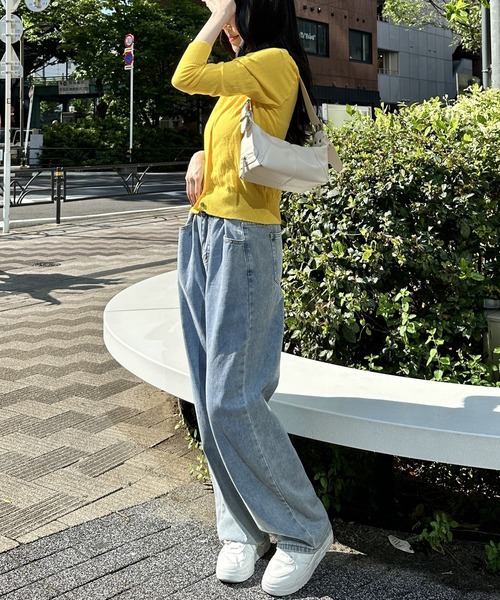 Silly（シリー）の「【韓国コーデに◎】9 color Vネックカーディガン（カーディガン/ボレロ・レディース・ブラウン/グリーン/ブラック/ライトブルー/ベージュ/グレー/ライトグリーン/ピンク/イエロー・FREE）」の11枚目の写真