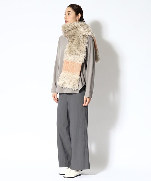 HIROKO HAYASHI（ヒロコハヤシ）の「◆LUPO（ルーポ）マフラー（ストール/ショール・レディース・ベージュ系4・00）」の19枚目の写真