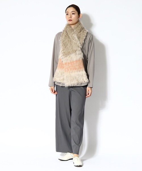 HIROKO HAYASHI（ヒロコハヤシ）の「◆LUPO（ルーポ）マフラー（ストール/ショール・レディース・ベージュ系4・00）」の20枚目の写真