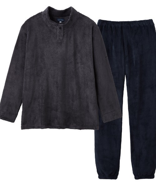 COMME CI COMME CA（コムシコムサ）の「COMME CI COMME CA/コムシコムサ　ルームウェア　長袖長パンツ　ボアフリース（ルームウェア/パジャマ・メンズ・ネイビー/グレー/チャコールグレー・MEDIUM/LARGE/X-LARGE）」の2枚目の写真