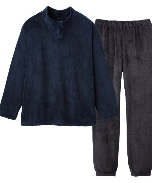 COMME CI COMME CA（コムシコムサ）の「COMME CI COMME CA/コムシコムサ　ルームウェア　長袖長パンツ　ボアフリース（ルームウェア/パジャマ・メンズ・ネイビー/グレー/チャコールグレー・MEDIUM/LARGE/X-LARGE）」の4枚目の写真