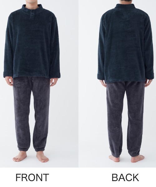 COMME CI COMME CA（コムシコムサ）の「COMME CI COMME CA/コムシコムサ　ルームウェア　長袖長パンツ　ボアフリース（ルームウェア/パジャマ・メンズ・ネイビー/グレー/チャコールグレー・MEDIUM/LARGE/X-LARGE）」の6枚目の写真