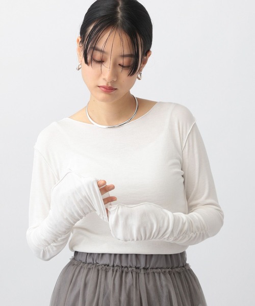 A part by(アパートバイ)の「【前後2WAY】メローボート_長袖(Tシャツ/カットソー・レディース・オフホワイト/マスタード/ブラック/アイボリー・FREE)」の2枚目の写真