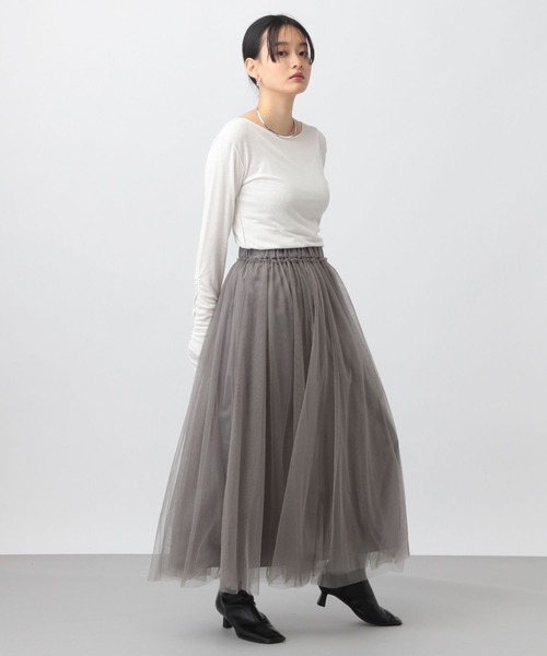 A part by(アパートバイ)の「【前後2WAY】メローボート_長袖(Tシャツ/カットソー・レディース・オフホワイト/マスタード/ブラック/アイボリー・FREE)」の5枚目の写真