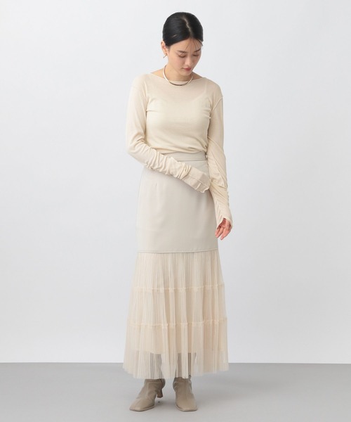 A part by(アパートバイ)の「【前後2WAY】メローボート_長袖(Tシャツ/カットソー・レディース・オフホワイト/マスタード/ブラック/アイボリー・FREE)」の8枚目の写真