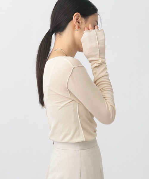 A part by(アパートバイ)の「【前後2WAY】メローボート_長袖(Tシャツ/カットソー・レディース・オフホワイト/マスタード/ブラック/アイボリー・FREE)」の12枚目の写真