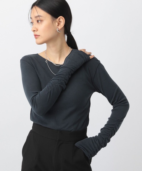 A part by(アパートバイ)の「【前後2WAY】メローボート_長袖(Tシャツ/カットソー・レディース・オフホワイト/マスタード/ブラック/アイボリー・FREE)」の15枚目の写真