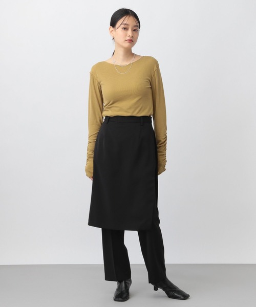 A part by(アパートバイ)の「【前後2WAY】メローボート_長袖(Tシャツ/カットソー・レディース・オフホワイト/マスタード/ブラック/アイボリー・FREE)」の16枚目の写真