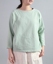 OMNIGOD | [OMNIGOD womens / オムニゴッド] 8/天竺ボートネックマニッシュシャツ(Tシャツ/カットソー)