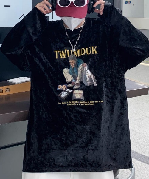 ALL RUNS(オールランズ)の「プリントロンT ストリート(Tシャツ/カットソー・メンズ・ブルー/ホワイト/ブラック・L/2XL/XL)」の9枚目の写真