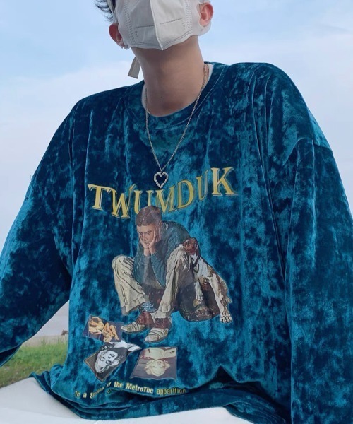 ALL RUNS(オールランズ)の「プリントロンT ストリート(Tシャツ/カットソー・メンズ・ブルー/ホワイト/ブラック・L/2XL/XL)」の8枚目の写真