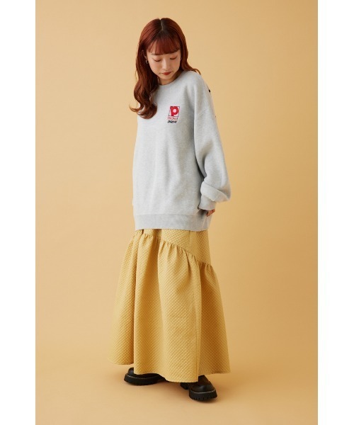 RODEO CROWNS WIDE BOWL（ロデオクラウンズワイドボウル）の「PIZZA-LA CREW KNITトップス（ニット/セーター・レディース・グレー×ホワイト/ブラック・FREE）」の10枚目の写真