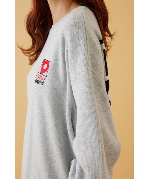RODEO CROWNS WIDE BOWL（ロデオクラウンズワイドボウル）の「PIZZA-LA CREW KNITトップス（ニット/セーター・レディース・グレー×ホワイト/ブラック・FREE）」の16枚目の写真