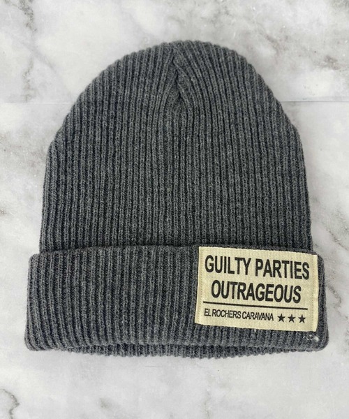 SPIGA（スピーガ）の「ﾛｺﾞ入りﾆｯﾄ帽（ニットキャップ/ビーニー・レディース・グレー/ホワイト・FREE）」の2枚目の写真