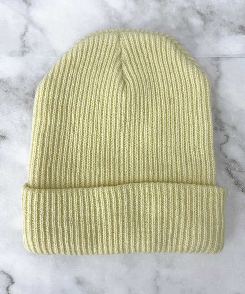 SPIGA（スピーガ）の「ﾛｺﾞ入りﾆｯﾄ帽（ニットキャップ/ビーニー・レディース・グレー/ホワイト・FREE）」の4枚目の写真