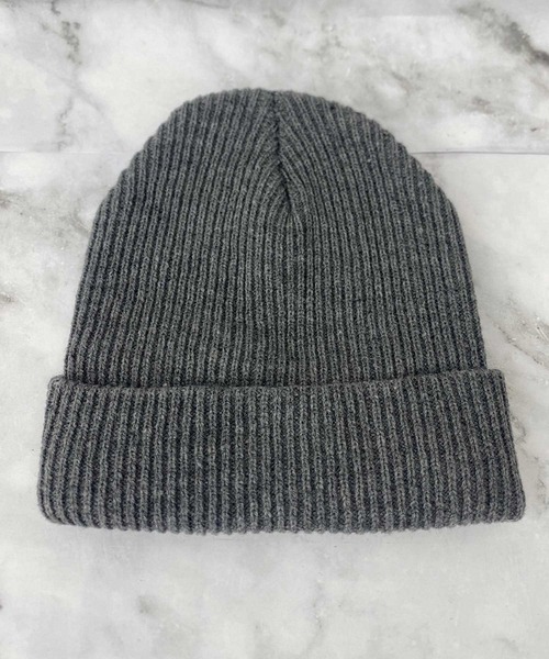 SPIGA（スピーガ）の「ﾛｺﾞ入りﾆｯﾄ帽（ニットキャップ/ビーニー・レディース・グレー/ホワイト・FREE）」の7枚目の写真