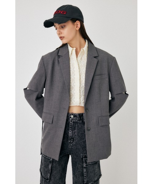 MOUSSY（マウジー）の「CUT OUT ジャケット（その他アウター・レディース・ブラック/グレー/ベージュ・1/2）」の19枚目の写真