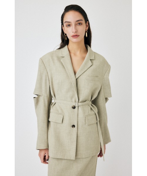 MOUSSY（マウジー）の「CUT OUT ジャケット（その他アウター・レディース・ブラック/グレー/ベージュ・1/2）」の4枚目の写真