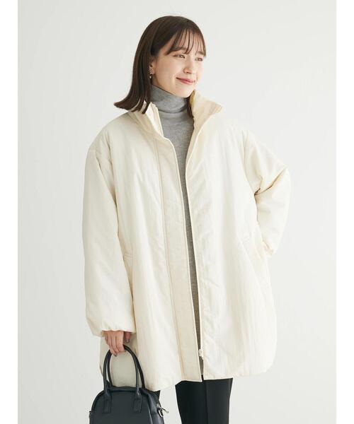 Green Parks(グリーンパークス)の「中わたスタンドカラーミドル丈ブルゾン(ブルゾン・レディース・オリーブ/アイボリー/ベージュ・FREE)」の10枚目の写真