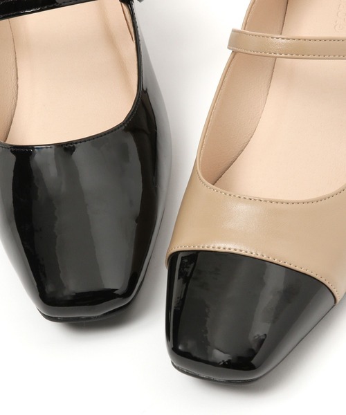 GLOBAL WORK（グローバルワーク）の「らくっションストラップヒールパンプス/992064（パンプス・レディース・ベージュ系その他2/ブラック/ブラック系9・MEDIUM/LARGE）」の12枚目の写真