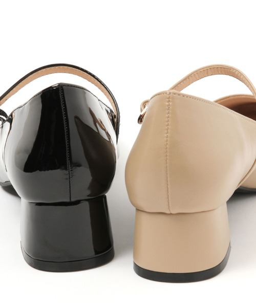 GLOBAL WORK（グローバルワーク）の「らくっションストラップヒールパンプス/992064（パンプス・レディース・ベージュ系その他2/ブラック/ブラック系9・MEDIUM/LARGE）」の13枚目の写真