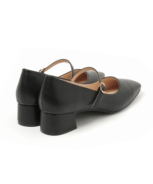 GLOBAL WORK（グローバルワーク）の「らくっションストラップヒールパンプス/992064（パンプス・レディース・ベージュ系その他2/ブラック/ブラック系9・MEDIUM/LARGE）」の6枚目の写真