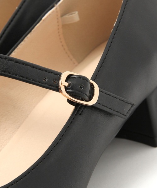 GLOBAL WORK（グローバルワーク）の「らくっションストラップヒールパンプス/992064（パンプス・レディース・ベージュ系その他2/ブラック/ブラック系9・MEDIUM/LARGE）」の9枚目の写真