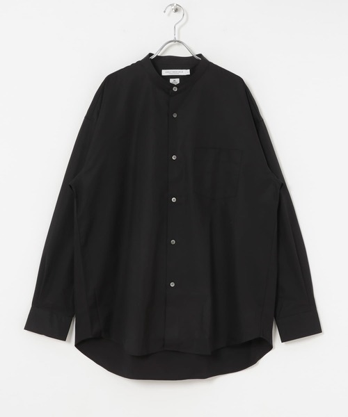 THOMAS MASON（トーマス メイソン）の「トーマスメイソンバンドカラーオーバーシャツ（シャツ/ブラウス・メンズ・ストライプ/ロイヤルブルー/ホワイト/ブラック・MEDIUM/LARGE/X-LARGE）」の11枚目の写真