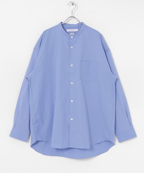 THOMAS MASON（トーマス メイソン）の「トーマスメイソンバンドカラーオーバーシャツ（シャツ/ブラウス・メンズ・ストライプ/ロイヤルブルー/ホワイト/ブラック・MEDIUM/LARGE/X-LARGE）」の12枚目の写真