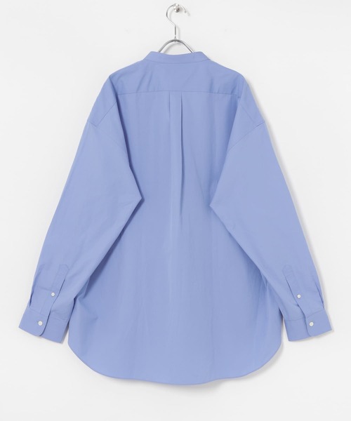 THOMAS MASON（トーマス メイソン）の「トーマスメイソンバンドカラーオーバーシャツ（シャツ/ブラウス・メンズ・ストライプ/ロイヤルブルー/ホワイト/ブラック・MEDIUM/LARGE/X-LARGE）」の14枚目の写真