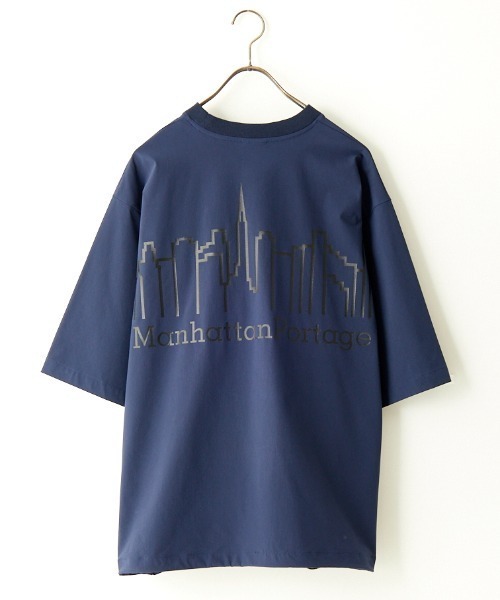 Manhattan Portage（マンハッタンポーテージ）の「[MANHATTAN PORTAGE/マンハッタンポーテージ] 別注 4WAYストレッチナイロン バックプリントTシャツ（Tシャツ/カットソー・レディース・ブラック/ライトグレー/ネイビー・M/L/XL）」の10枚目の写真