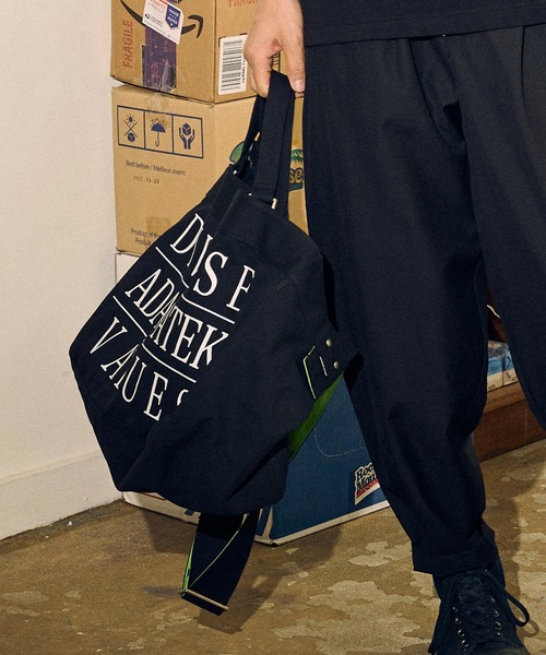 ADAM PATEK（アダムパテック）の「ADAMPATEK/news paper bag/ニュースペーパーバッグ（ショルダーバッグ・メンズ・ブラック/ホワイト・FREE）」の5枚目の写真
