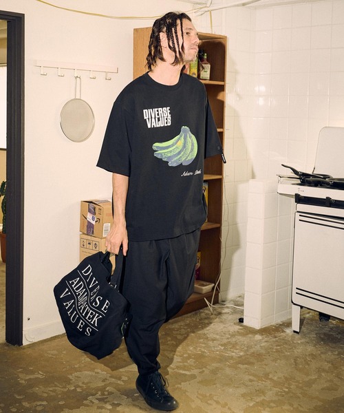 ADAM PATEK（アダムパテック）の「ADAMPATEK/news paper bag/ニュースペーパーバッグ（ショルダーバッグ・メンズ・ブラック/ホワイト・FREE）」の8枚目の写真
