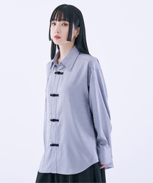 Ellno Loset | サテンチャイナシャツ(シャツ/ブラウス)
