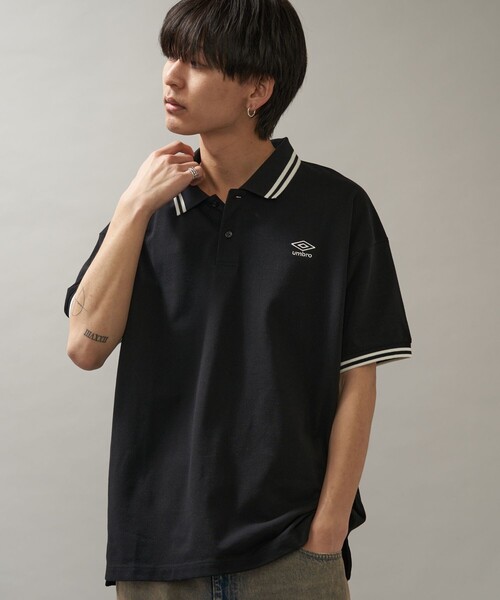 UMBRO/アンブロ 別注 UMBRO 鹿の子リブライン ポロシャツ PUBLUX（パブリュクス）の「UMBRO/アンブロ 別注 UMBRO 鹿の子