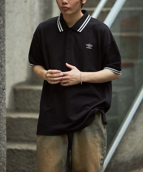 tシャツ UMBRO・PUBLUX別注/アンブロ ワンポイント刺しゅう 鹿の子ポロシャツ　限定展開 レディース セール】UMBRO・PUBLUX別注/アンブロ ワンポイント刺しゅう