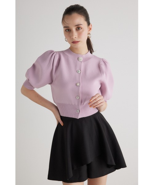 2WAYビジューニットカーデトップス 春服（カーディガン/ボレロ