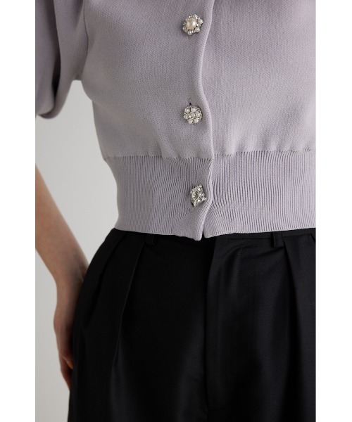 2WAYビジューニットカーデトップス 春服（カーディガン/ボレロ