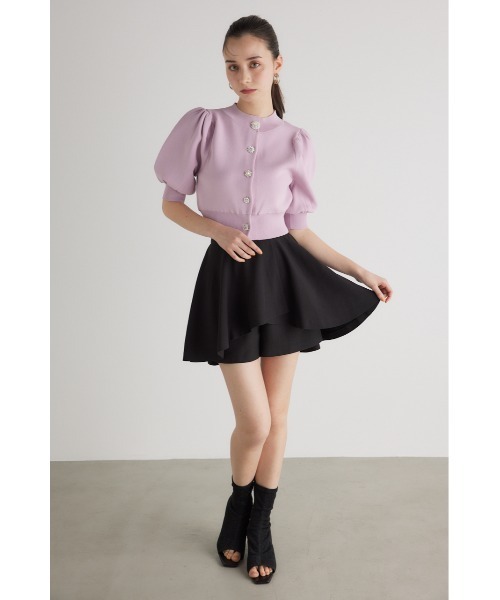 2WAYビジューニットカーデトップス 春服（カーディガン/ボレロ