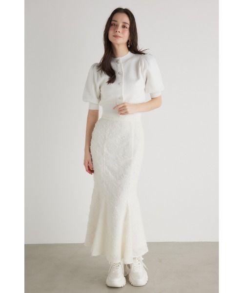 rienda（リエンダ）の「2WAYビジューニットカーデトップス 春服（カーディガン/ボレロ・レディース・ブラック/ホワイト/ピンク/ライトグレー・FREE）」の10枚目の写真