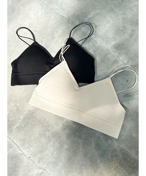 MERCURYDUO（マーキュリーデュオ）の「カップ付チューブトップ（チューブトップ・レディース・ベージュ/ブラック・FREE）」の3枚目の写真