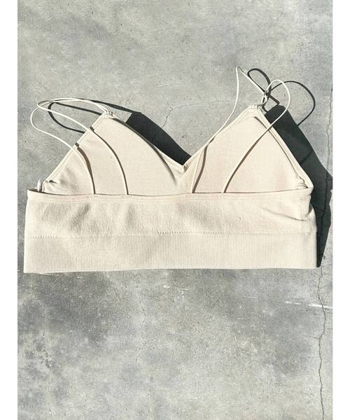 MERCURYDUO（マーキュリーデュオ）の「カップ付チューブトップ（チューブトップ・レディース・ベージュ/ブラック・FREE）」の4枚目の写真
