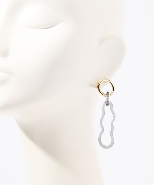 【セール】ANE D'ARENSBOURG GLASS ORGANIC LINK ピアス（ピアス（両耳用））｜TOMORROWLAND（トゥモローランド）