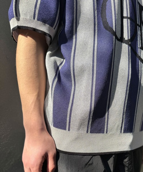 CIAOPANIC(チャオパニック)の「【ユニセックス】フットボールニットシャツ(Tシャツ/カットソー・レディース・ブラック/ピンク/グリーン/アイボリー・FREE)」の20枚目の写真