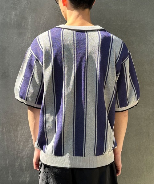 CIAOPANIC(チャオパニック)の「【ユニセックス】フットボールニットシャツ(Tシャツ/カットソー・レディース・ブラック/ピンク/グリーン/アイボリー・FREE)」の17枚目の写真