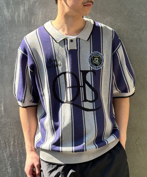 CIAOPANIC(チャオパニック)の「【ユニセックス】フットボールニットシャツ(Tシャツ/カットソー・レディース・ブラック/ピンク/グリーン/アイボリー・FREE)」の9枚目の写真
