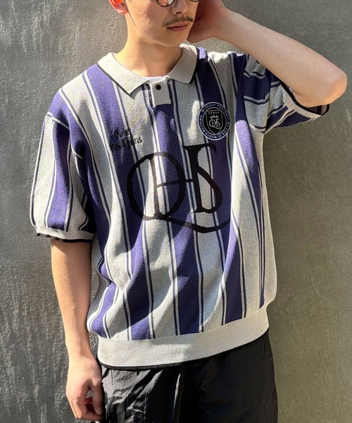 CIAOPANIC(チャオパニック)の「【ユニセックス】フットボールニットシャツ(Tシャツ/カットソー・レディース・ブラック/ピンク/グリーン/アイボリー・FREE)」の10枚目の写真