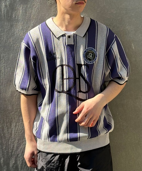 CIAOPANIC(チャオパニック)の「【ユニセックス】フットボールニットシャツ(Tシャツ/カットソー・レディース・ブラック/ピンク/グリーン/アイボリー・FREE)」の11枚目の写真