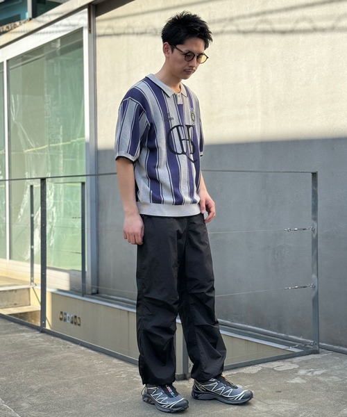 CIAOPANIC(チャオパニック)の「【ユニセックス】フットボールニットシャツ(Tシャツ/カットソー・レディース・ブラック/ピンク/グリーン/アイボリー・FREE)」の12枚目の写真