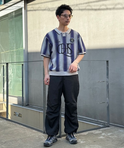CIAOPANIC(チャオパニック)の「【ユニセックス】フットボールニットシャツ(Tシャツ/カットソー・レディース・ブラック/ピンク/グリーン/アイボリー・FREE)」の5枚目の写真